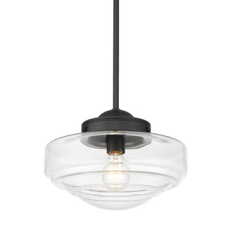 Ingalls Medium Pendant in Matte Black with Clear Glass Shade (36|0508-M BLK-CLR)