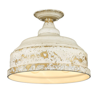 Golden Lighting Keating 3-light Semi-Flush Mount in Antique Ivory (36|0806-SF AI)