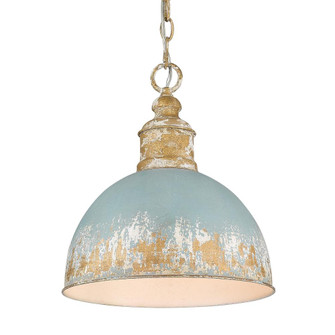 Alison Medium Pendant in Vintage Gold with Teal Shade (36|0809-M VG-TEAL)