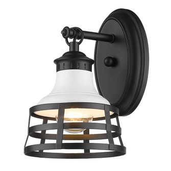 Wry Lighting Locklyn 1-light Wall Sconce in Matte Black (36|1109-1W BLK-WHT)