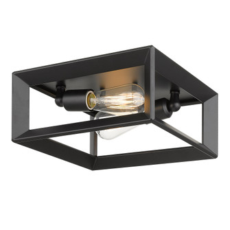 Golden Lighting Smyth 2-light Flush Mount in Matte Black (36|2073-FM BLK)