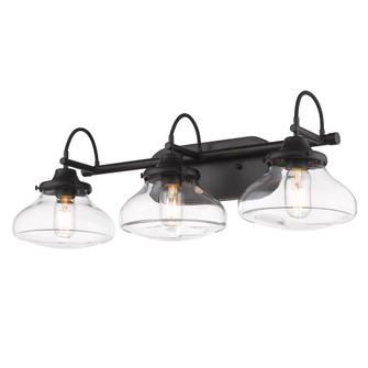 Wry Lighting Nash 3-light Vanity in Matte Black (36|3419-BA3 BLK-CLR)