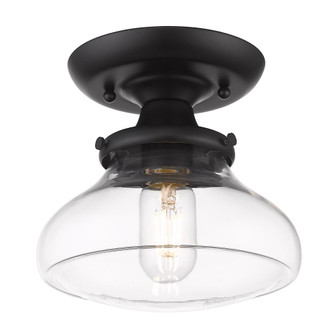 Nash Semi-Flush in Matte Black with Clear Glass (36|3419-SF BLK-CLR)