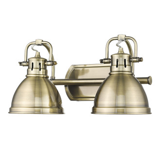 Yep by Golden Lighting Duncan 2-light Vanity in Aged Brass (36|3602-BA2 AB-AB)