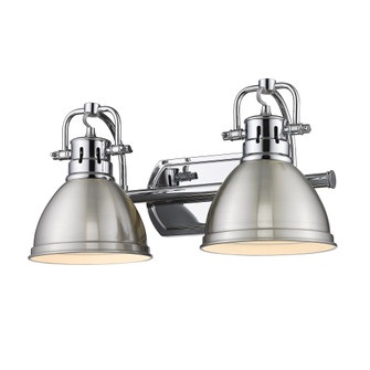 Yep by Golden Lighting Duncan 2-light Vanity in Chrome and Pewter shade (36|3602-BA2 CH-PW)