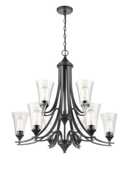 Natalie 9-Light Chandelier Ceiling Light Matte Black (670|1469-MB)