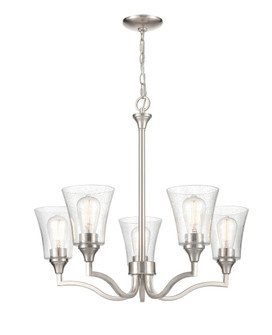 Caily 5-Light Chandelier Ceiling Light Brushed Nickel (670|2115-BN)