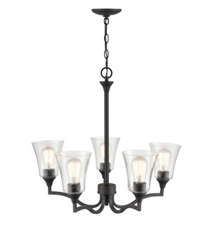 Caily 5-Light Chandelier Ceiling Light Matte Black (670|2115-MB)