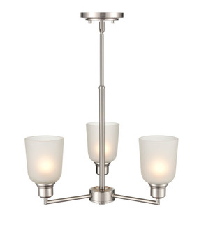 Amberle 3-Light Chandelier Ceiling Light Brushed Nickel (670|2813-BN)