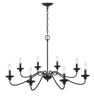 Delvona 8-Light Chandelier Ceiling Light Matte Black (670|4388-MB)