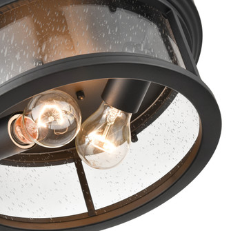 Bresley 2-Light Outdoor Flush Mount Powder Coated Black (670|4402-PBK)
