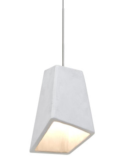 Besa Skip Cord Pendant, White, Satin Nickel Finish, 1x9W LED (127|XP-SKIPWH-LED-SN)