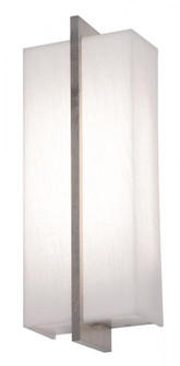 Apex LED Sconce - Weathered Grey Finish - Linen White Shade (1|APS051314LAJUDWG-LW)