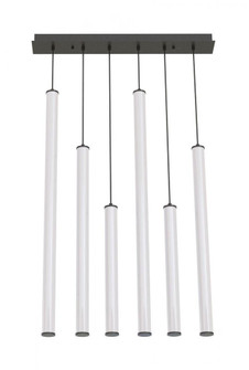 Caden 6 Light LED Linear Pendant (1|CADP99L30UDBKLNR6)