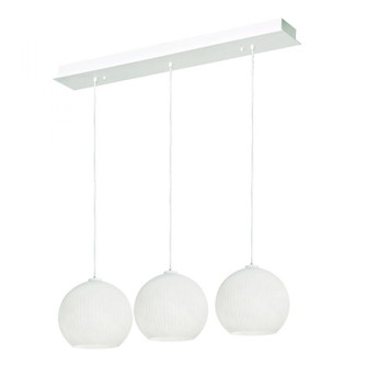 Cleo 3 Light Linear Pendant (1|CLEP13WHLNR3)