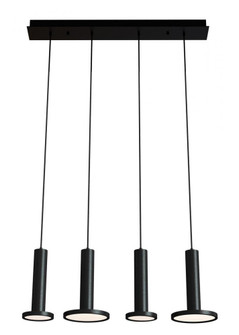 Luna 4 Light LED Linear Pendant,120V,3000K,Black (1|LNAP99L30D1BKLNR4)