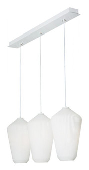 Lola 3 Light Linear Pendant,120V,White (1|LOLP11WHLNR3)