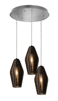 Mila 3 Light Round Pendant,120V,Satin Nickel (1|MLAP13SMRND3)