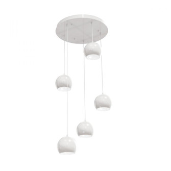 Roxy 5 Light Round Pendant (1|RXYP08WHRND5)