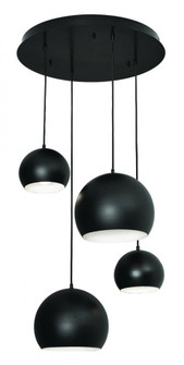 Roxy 4 Light Round Pendant,120V,Black (1|RXYP99BKRND4)