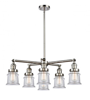Small Canton 6 Light Chandelier (3442|207-6CR-PN-G182S)