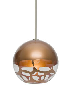 Besa, Rocky Stem Pendant, Copper, Satin Nickel Finish, 1x9W LED (127|1TT-ROCKYCP-LED-SN)