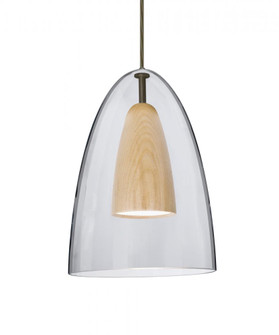 Besa, Dano Cord Pendant, Clear/Natural, Bronze Finish, 1x9W LED (127|1JC-DANOCLNA-LED-BR)