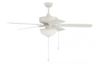 Outdoor Pro Plus 211 52'' 5-Blade Indoor/Outdoor (Wet) Ceiling Fan in White w/ Matte White Blades (20|OP211W5)