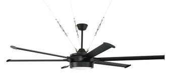 Prost 78'' 6-Blade Indoor/Outdoor (Damp) Ceiling Fan in Flat Black w/ Flat Black Blades; Light Ki (20|PRT78FB6)