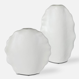 Uttermost Ruffled Feathers Modern White Vases Set/2 (85|17963)