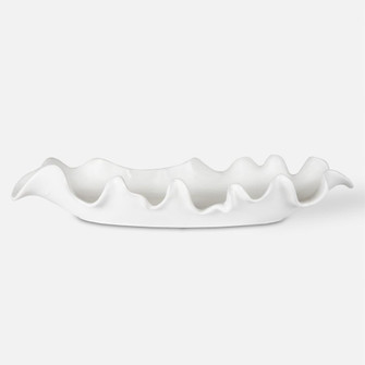 Uttermost Ruffled Feathers Modern White Bowl (85|17965)
