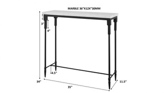 Uttermost Bourges White Marble Console Table (85|25165)