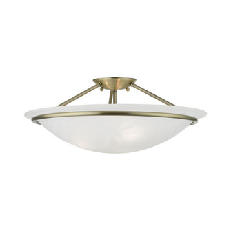 Antique Brass 3-Light Large Semi-Flush (108|4825-01)