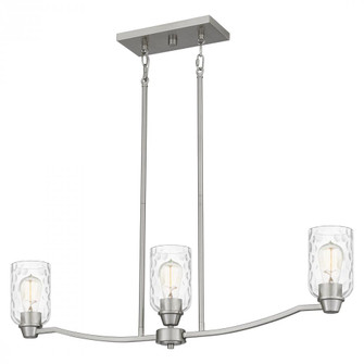 Acacia 3-Light Brushed Nickel Linear Chandelier (26|ACA335BN)