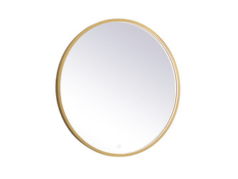 Pier 32 inch LED mirror with adjustable color temperature 3000K/4200K/6400K in brass (758|MRE6032BR)