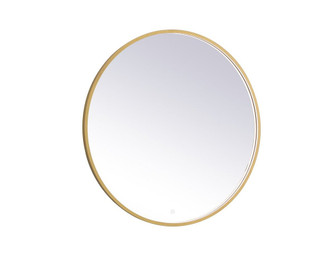 Pier 39 inch LED mirror with adjustable color temperature 3000K/4200K/6400K in brass (758|MRE6039BR)