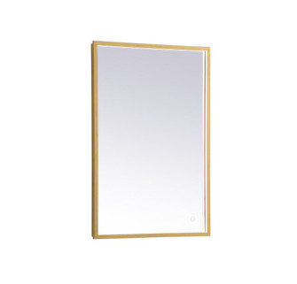 Pier 18x30 inch LED mirror with adjustable color temperature 3000K/4200K/6400K in brass (758|MRE61830BR)
