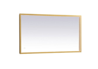Pier 18x36 inch LED mirror with adjustable color temperature 3000K/4200K/6400K in brass (758|MRE61836BR)