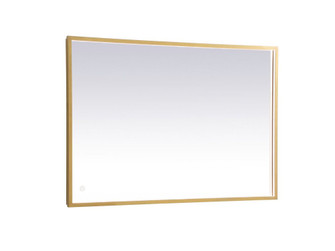 Pier 27x30 inch LED mirror with adjustable color temperature 3000K/4200K/6400K in brass (758|MRE62730BR)
