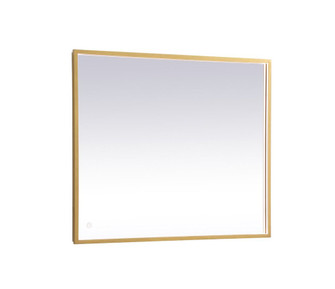 Pier 27x40 inch LED mirror with adjustable color temperature 3000K/4200K/6400K in brass (758|MRE62740BR)