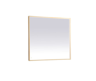Pier 36x40 inch LED mirror with adjustable color temperature 3000K/4200K/6400K in brass (758|MRE63640BR)