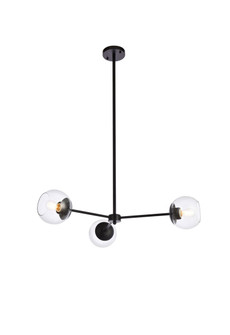 Briggs 32 Inch Pendant in Black with Clear Shade (758|LD646D32BK)
