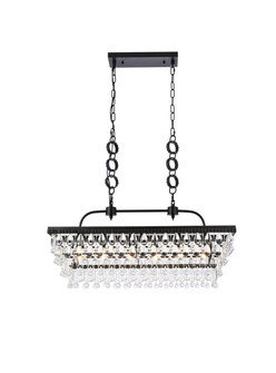 Nordic 32 Inch Rectangle Pendant in Black (758|1219G32BK)