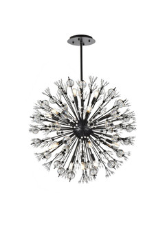 Vera 32 inch crystal starburst round pendant in black (758|2500D32BK)