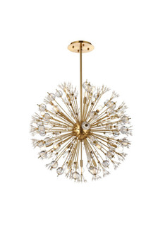 Vera 32 Inch Crystal Starburst Round Pendant in Gold (758|2500D32SG)