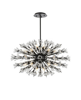 Vera 36 inch crystal starburst oval pendant in black (758|2500D36BK)