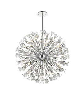 Vera 38 inch crystal starburst round pendant in chrome (758|2500D38C)