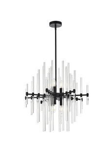 Sienna 23 inch crystal rod pendant in black (758|2502D23BK)