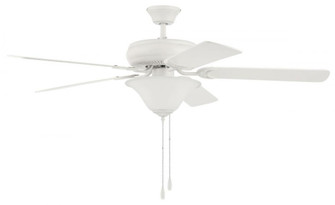 Decorator's Choice 52'' 5-Blade 2 Light Ceiling Fan in Matte White w/ Matte White Blades (20|DCF52W5C1W)