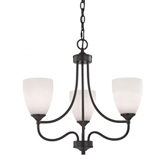 Thomas - Arlington 3-Light Chandelier in Oil Rubbed Bronze with White Glass (91|2003CH/10)